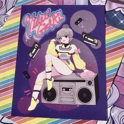 8.5 x 11 video girl ai print - Thumbnail 1