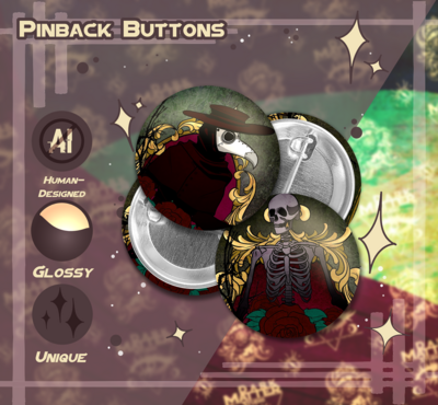 6 Ft Back or 6 Ft Under | Pinback Buttons