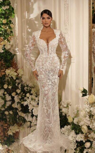 Luxury Wedding Dress, Mermaid Lace Bridal Dress Bridal Gown