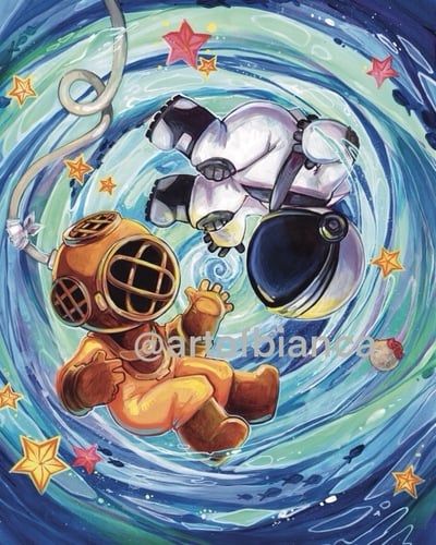 Farthest Explorers: Through the stars 8x10 Print