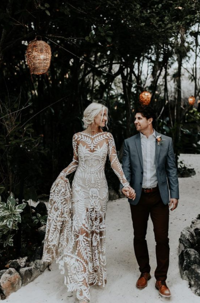 Vintage Chic Bohemian Lace Wedding Dresses