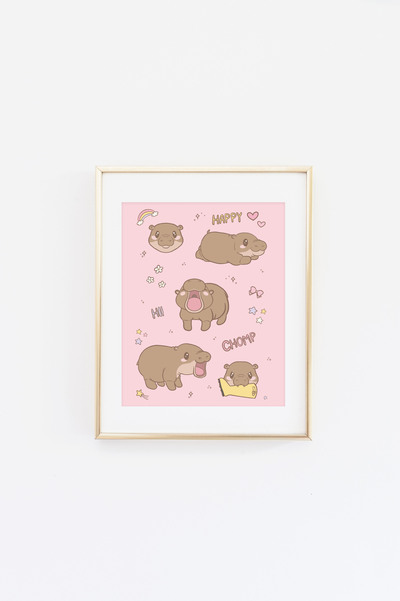 The Cutest Hippo Print