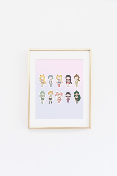 Bitty Cutie Senshi Together Print