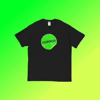 Neon Green Horror T Shirt Black
