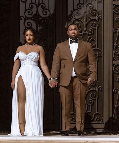 Sexy Wedding Dress, A Line Side Slit Lace African Girls Bridal Dress Bridal Gown