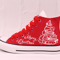 Christmas hand-painted shoes - Thumbnail 5