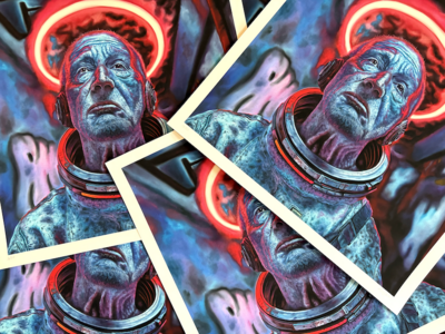 "Neon Relic" limited edition print by Manuel Zamudio x AEA prints