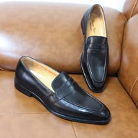 Handmade men's  top layer leather shoe businesss loafers 2 colors - Thumbnail 2
