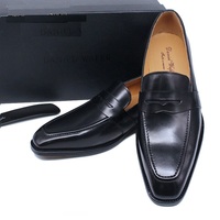 Handmade men's  top layer leather shoe businesss loafers 2 colors - Thumbnail 3