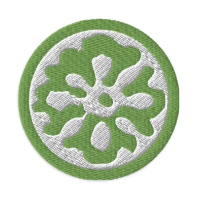 Wacky Citrus Lime Embroidered Patch
