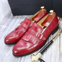 Men's business leather shoes fashionable casual tassel loafers 2 colors - Thumbnail 1