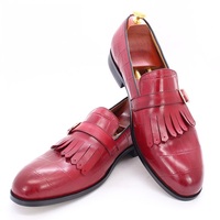 Men's business leather shoes fashionable casual tassel loafers 2 colors - Thumbnail 5