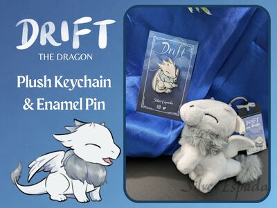 Drift the Dragon - Plush Keychain and Enamel Pin