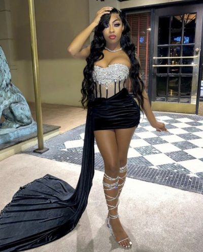 sexy short homecoming dress with beadings