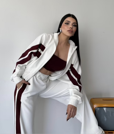 Striped Tracksuit Set