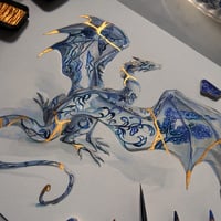 Kintsugi Dragon - Premium Metallic Poster - Thumbnail 1