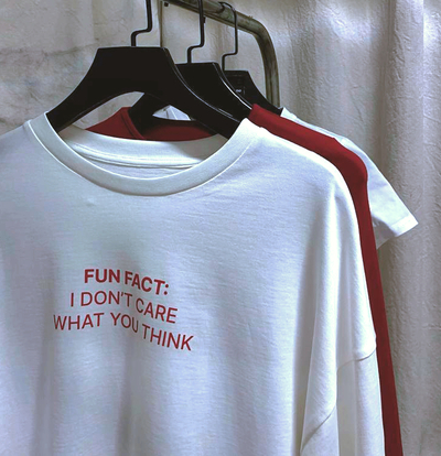 Free Shipping-FUN FACT I DON'T CARE TEE
