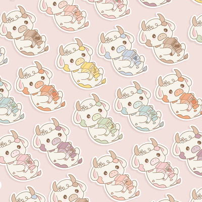 Choose Your Milk Loving Cows Individual Stickers