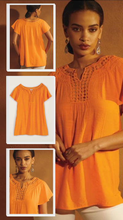 Crochet-Trim Top - FINAL SALE