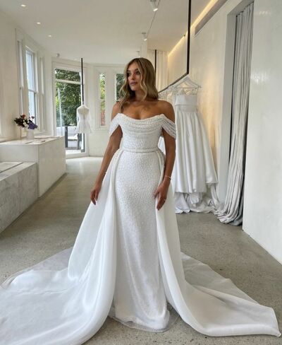 Elegant Wedding Dress, Memraid Pealrs Bridal Dress Bridal Gown