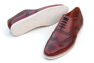 Crafted Leather Brown Leather Wingtip Derby Dress Shoes