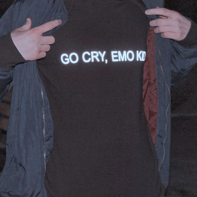 Free Shipping-GO CRY,EMO KID TEE