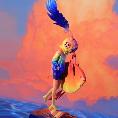 Arttoy "lost in life-the long walk-sunset" by sank toys - Thumbnail 4