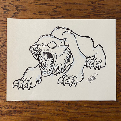 Original concept sketch - american werewolf in london mystery mini