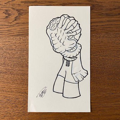 Original concept sketch - facehugger mystery mini