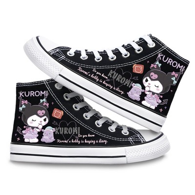 Kuromi Devil Print High Top Sneakers