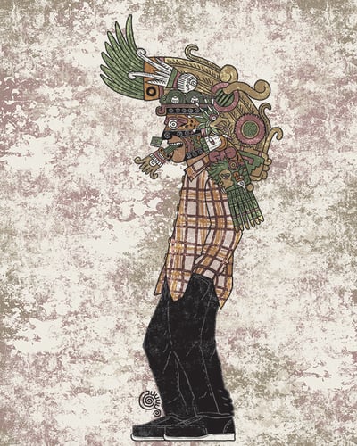 Tezcatlipoca/Chicano Art Print
