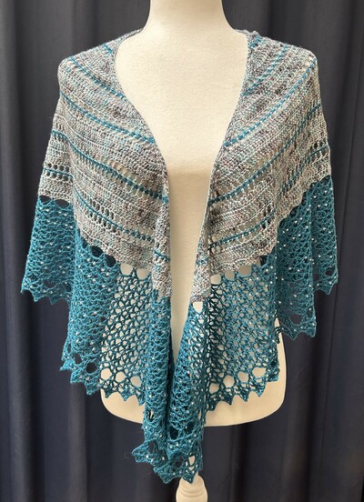 Starlight Shawl: Reclaimed Driftwood, Beaded