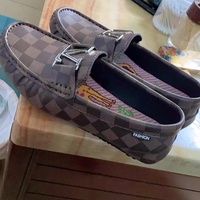 Men's leather shoes with L letter embossed leather - Thumbnail 5