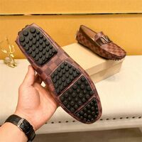 Men's leather shoes with L letter embossed leather - Thumbnail 2