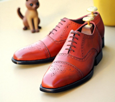 Crafted Leather Custom Made Genuine Leather Oxford Lace up Dress Shoes