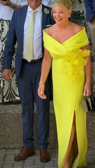 Yellow Mermaid Mother Of The Bride/ Groom Dresses Formal Evening Dress