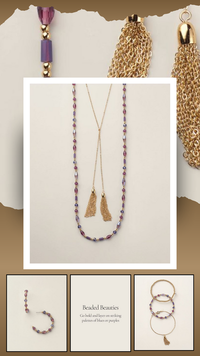 Purple Twilight Tassel Necklace