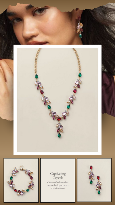 Autumn Crystal Fallscape Necklace