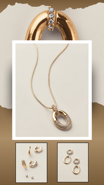 Oval Orbit Pendant Necklace