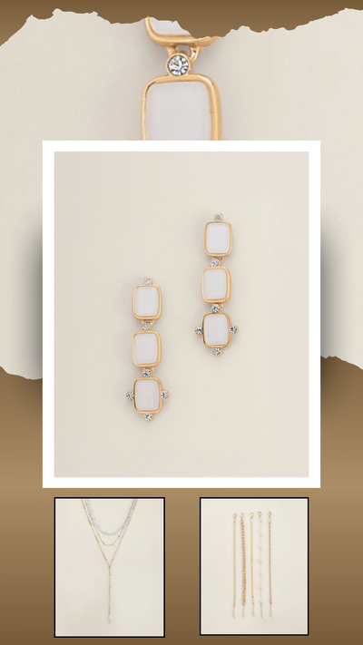 Golden Glow Pearly Drop Earrings