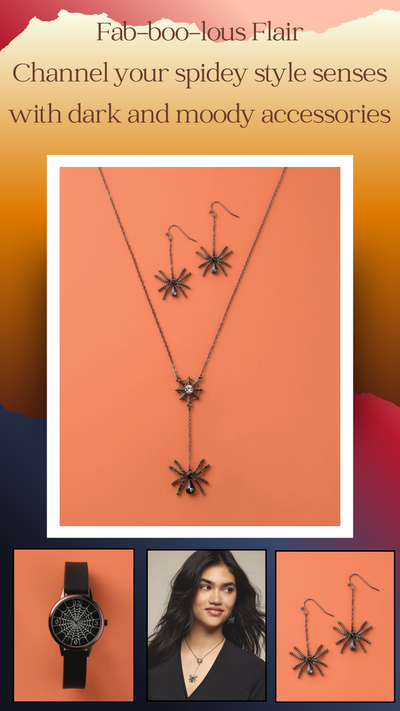 Wicked Web Necklace & Earring Set