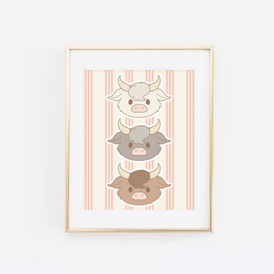 3 highland cows print - Thumbnail 2