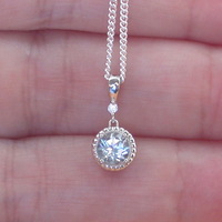 BOXED GIFT SET/ Sterling Silver Blue Topaz Gemstone Pendant & Chain/Blue Topaz Necklace/Topaz Jewellery/Topaz Jewelry/Topaz Necklace/Topaz Earrings/UK - Thumbnail 3