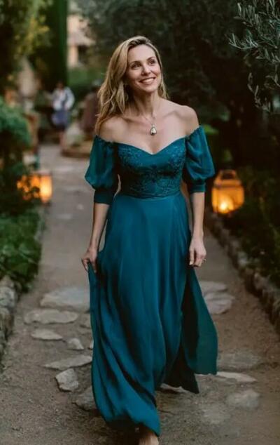 Plus Size Blue Mother Of The Bride/ Groom Dresses Formal Evening Dress