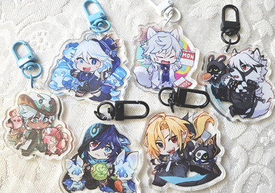 Hoyoverse acrylic keychains