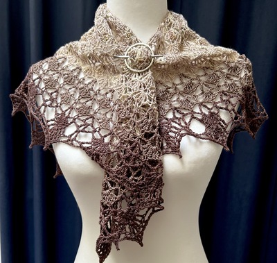 Ghost Ranch Shawlette #4, Speckled Hen