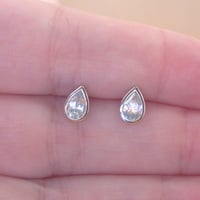 BOXED GIFT/Sterling Silver Blue Topaz Teardrop Stud Earrings/Topaz Earrings/Topaz Jewellery/Topaz Jewelry/Gemstone Earrings/UK - Thumbnail 3