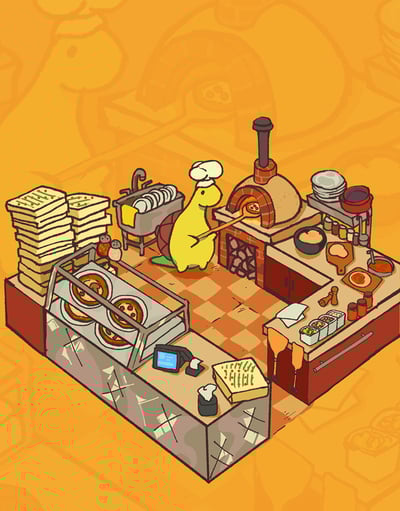 Pizza Time with Sheldon Mini-Print 4.25" x 5.5"