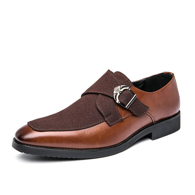 Men's formal shoes business slip-on monk shoes 2 colors - Thumbnail 3