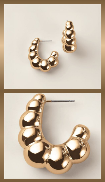 Sculpted Bubble Hoop Earrings